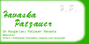 havaska patzauer business card
